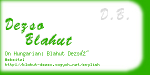 dezso blahut business card